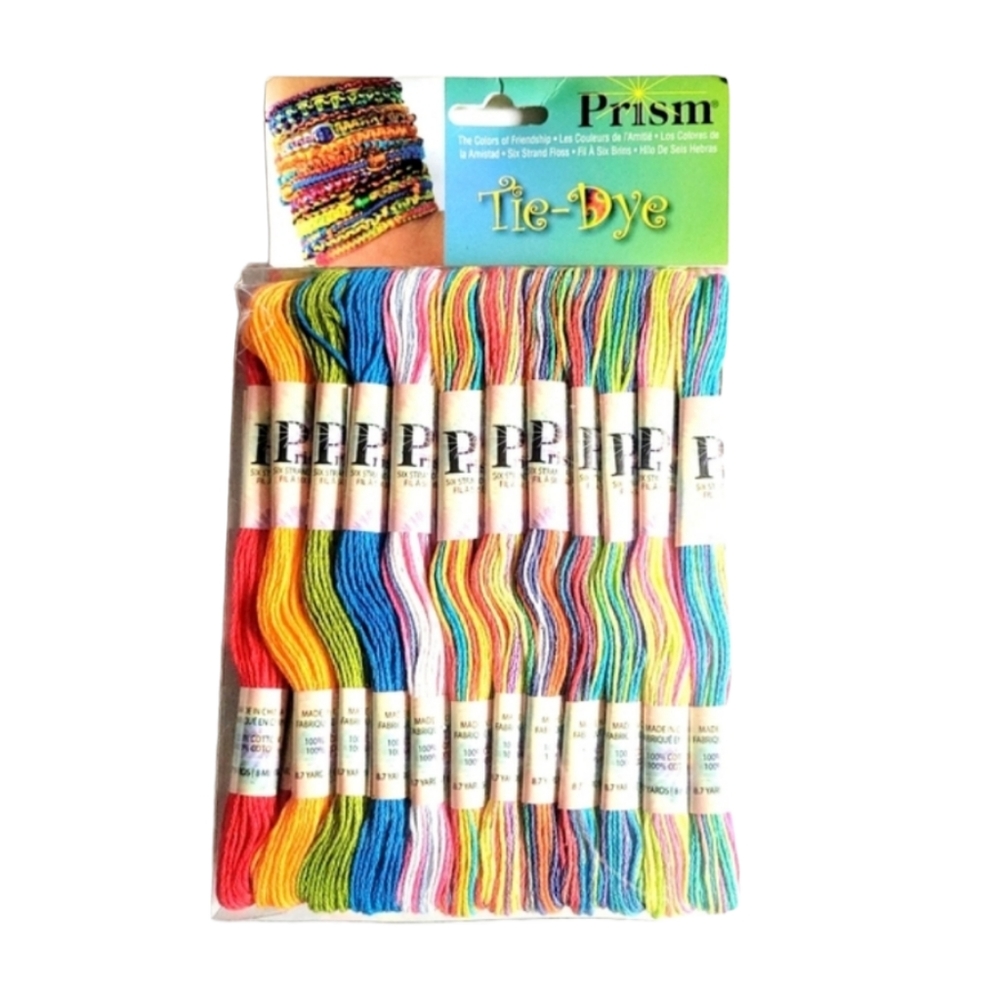 Prism Colors of Friendship 100% Cotton Tie-Dye 6 Strand Floss 8.7 yd (8m) each